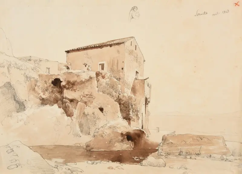 Sorrento; hus av Jacques-Raymond Brascassat