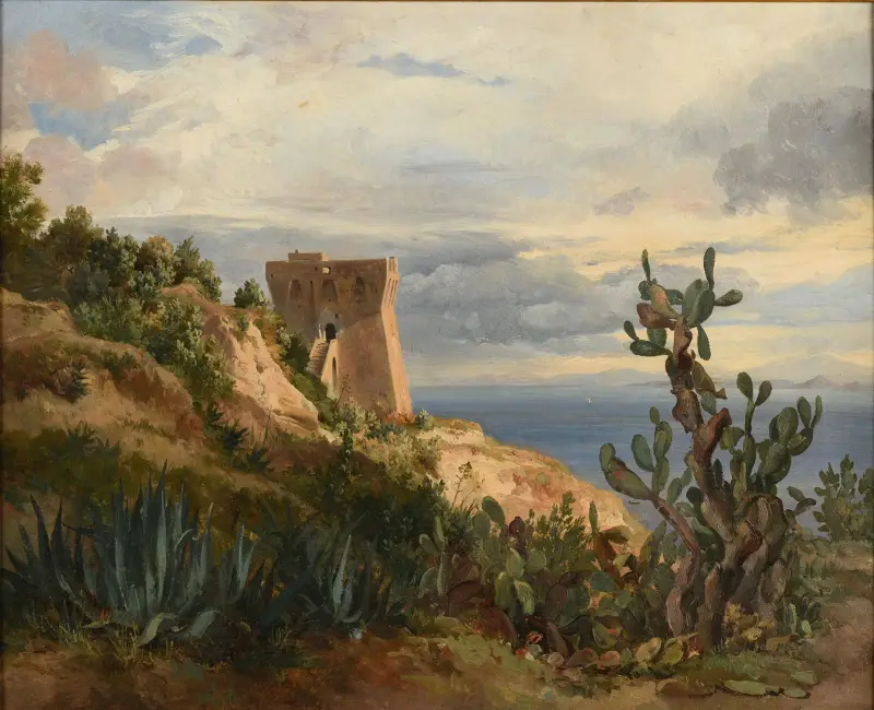 Strandpromenad av Jacques-Raymond Brascassat