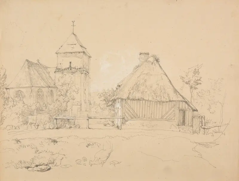 Vy över Touques av Jacques-Raymond Brascassat
