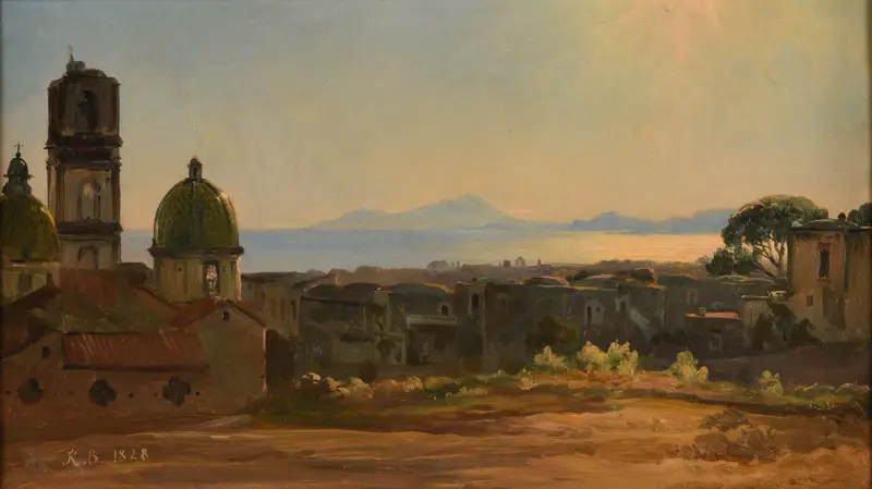 Ansicht einer italienischen Stadt von Jacques-Raymond Brascassat
