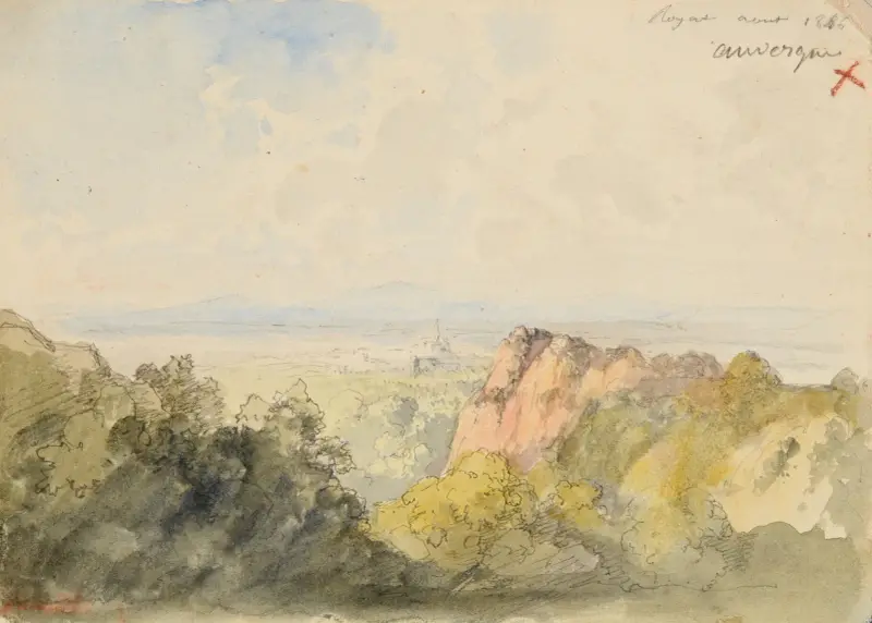 Panoramautsikt över Royat av Jacques-Raymond Brascassat
