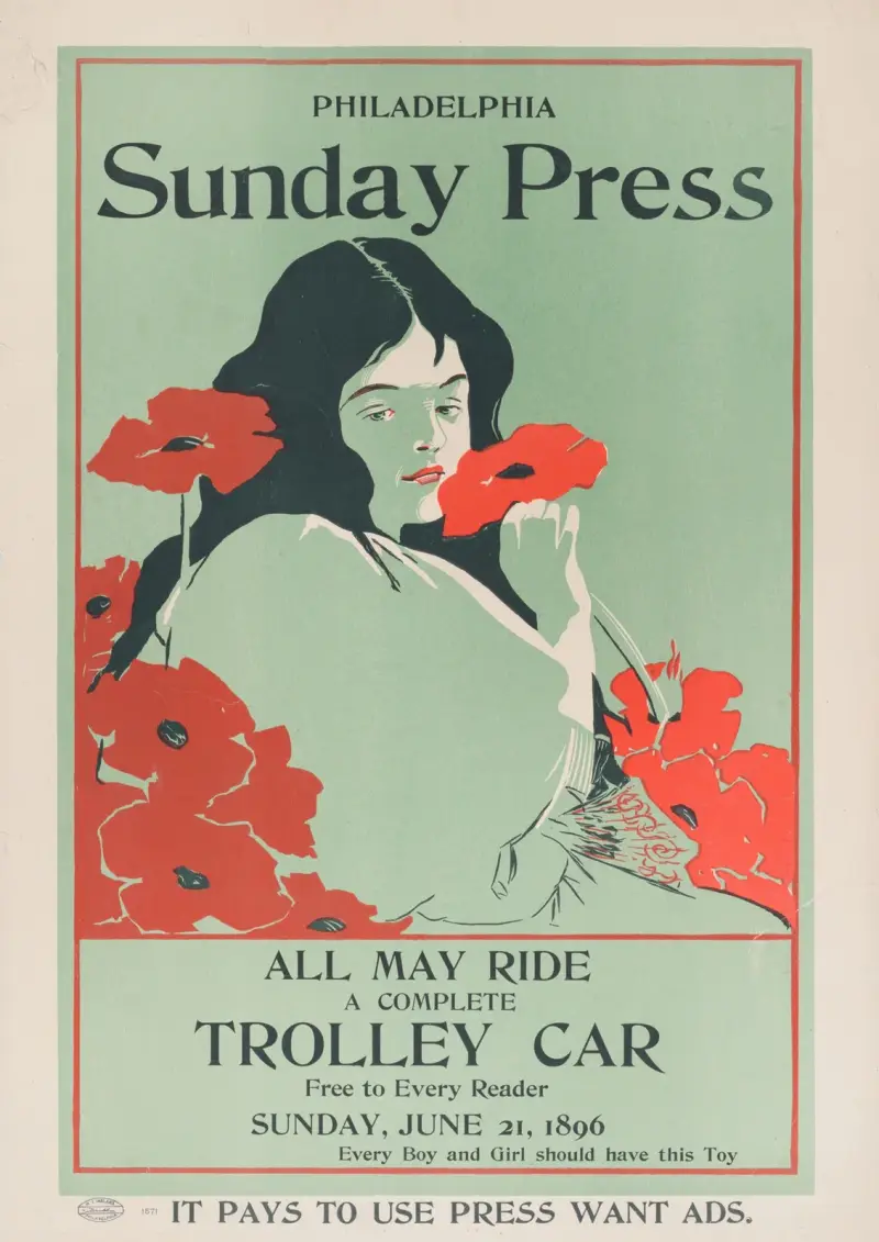 All may ride; a complete trolley car free to every reader, Sunday, Jun. 21, 1896 av George Reiter Brill