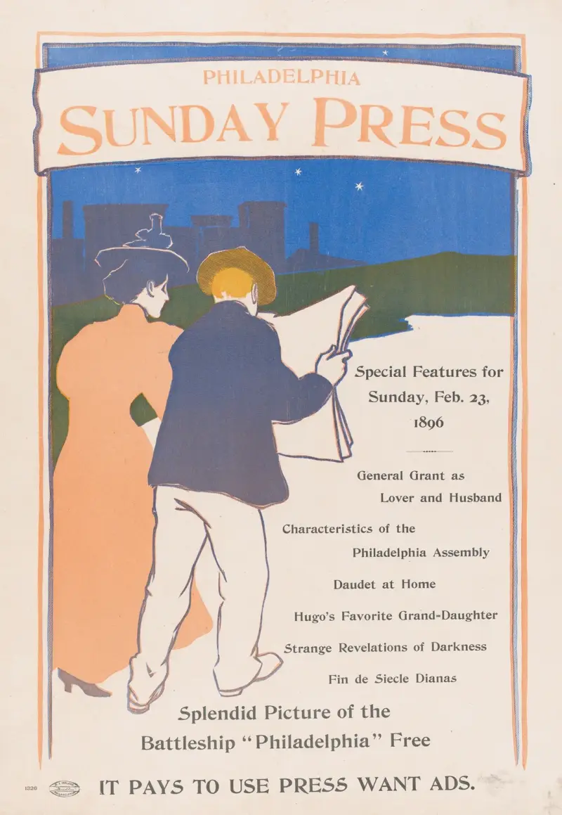 Philadelphia Sunday Press; 23 februari 1896 av George Reiter Brill