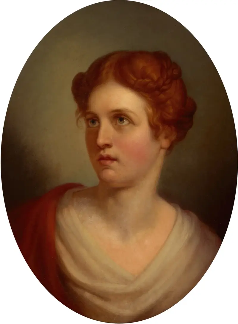 Porträtt av en ung flicka av Rembrandt Peale