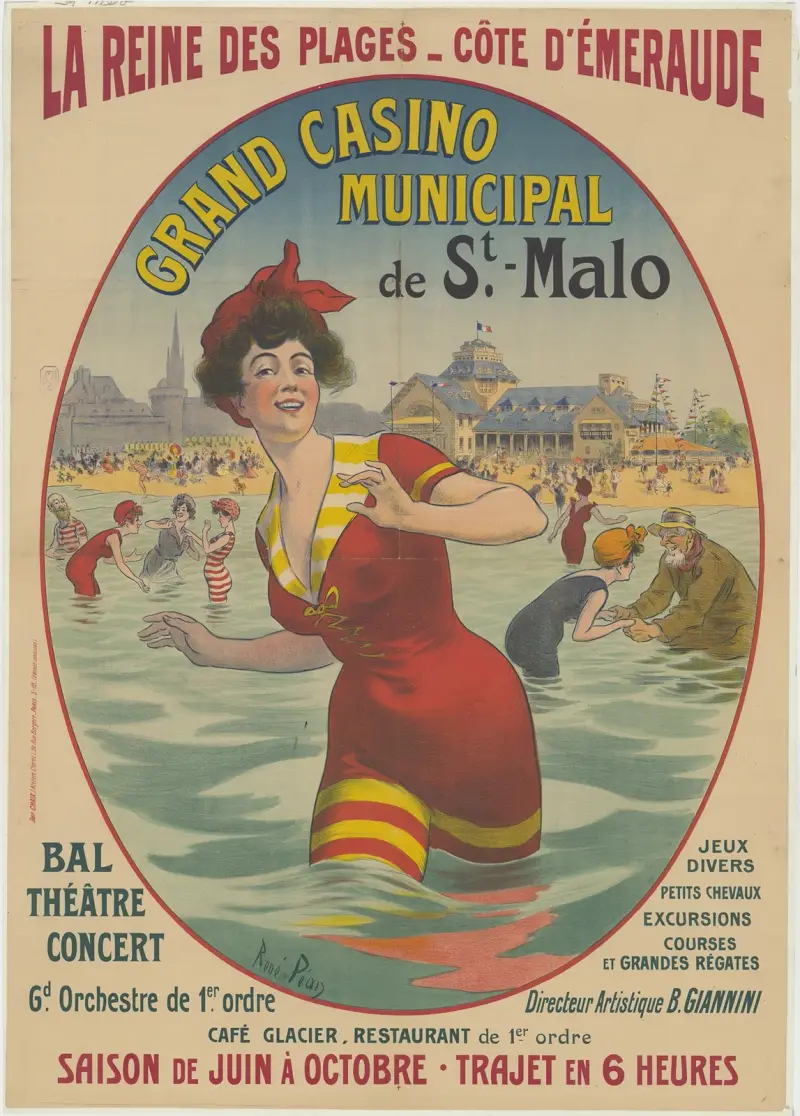 La Reine des Plages – Côte d’Emeraude. Grand Casino municipal de St-Malo bal, théâtre, concert av René Péan