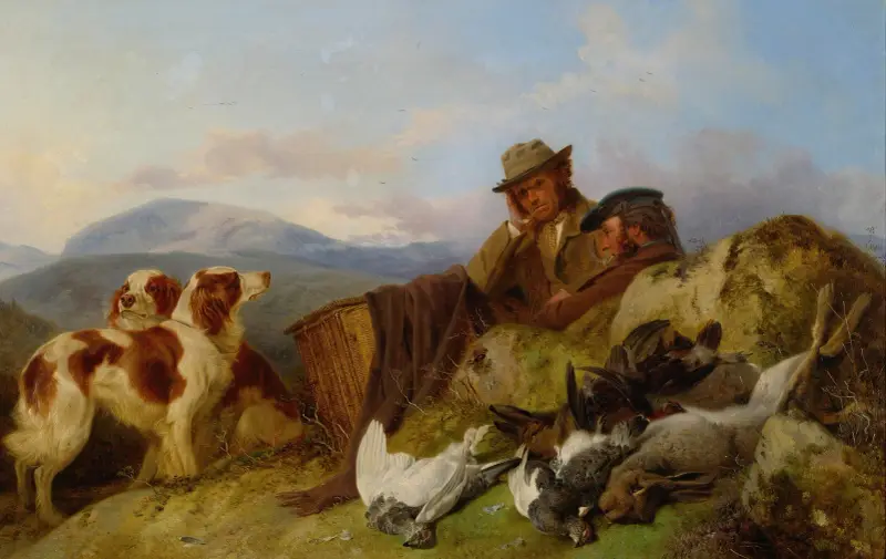 Der Tagesfang, 1864 von Richard Ansdell