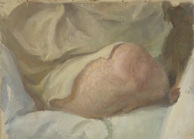 Studie för Gustaf Frödings knä av Richard Bergh