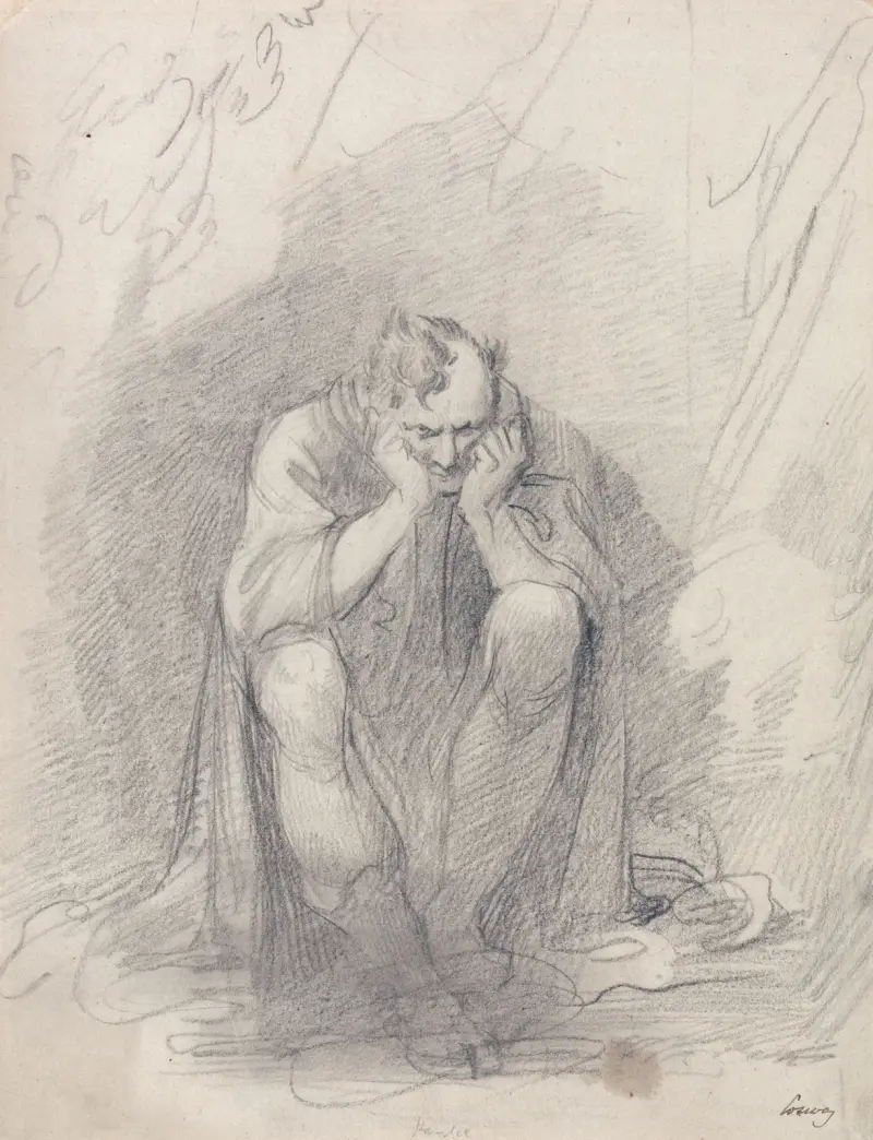 Timon von Athen vor seiner Höhle von Richard Cosway