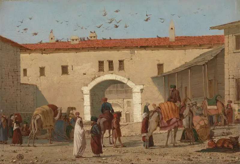 Caravanserai at Mylasa in Asia Minor av Richard Dadd