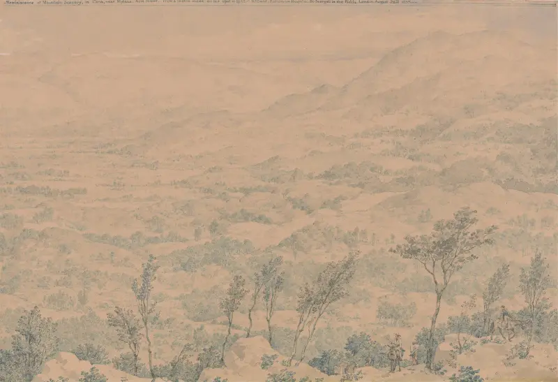 Reminiscence of Mountain Scenery in Caria, near Mylasa, Asia Minor av Richard Dadd
