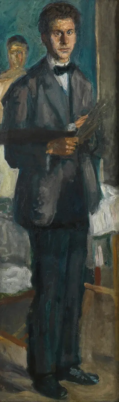 Selbstbildnis mit Palette av Richard Gerstl