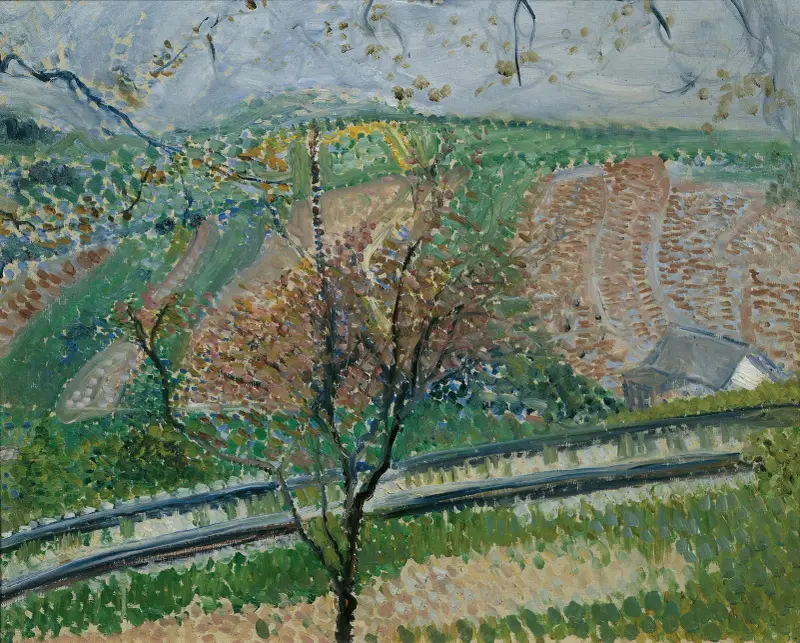Trasse der Zahnradbahn auf den Kahlenberg von Richard Gerstl