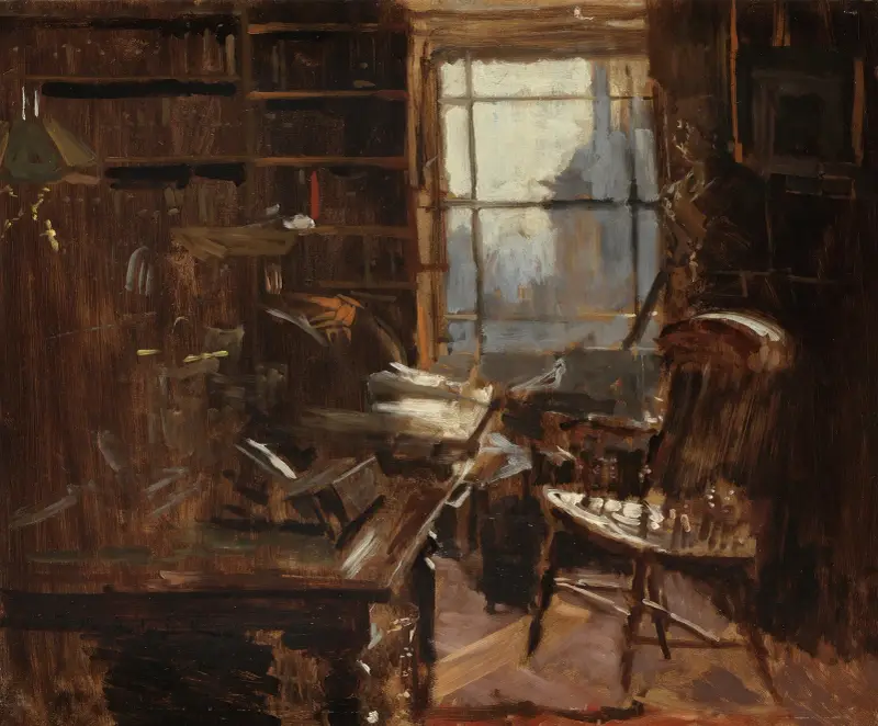 Charles Bradlaughs Arbeitszimmer von Walter Richard Sickert