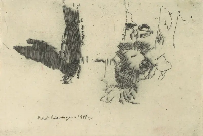 Scheveningen, vindstolar och skuggor av Walter Richard Sickert