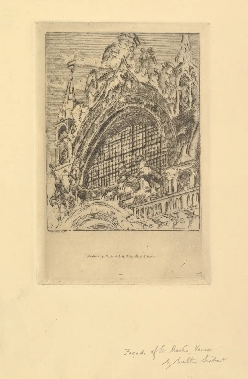 Venedig, Markuskyrkans hästar (fjärde versionen) av Walter Richard Sickert