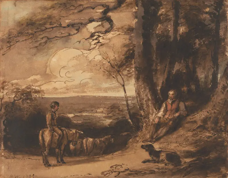 Conversation on a Country Road av Richard Westall