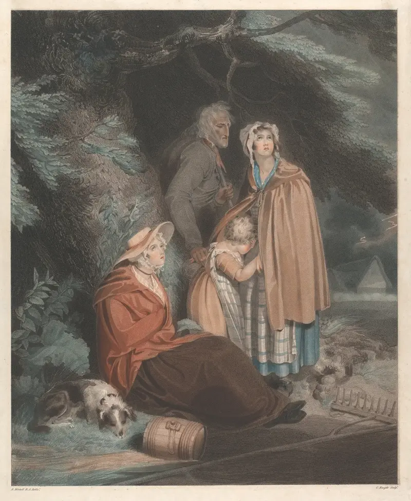 Hay Makers in a Storm av Richard Westall