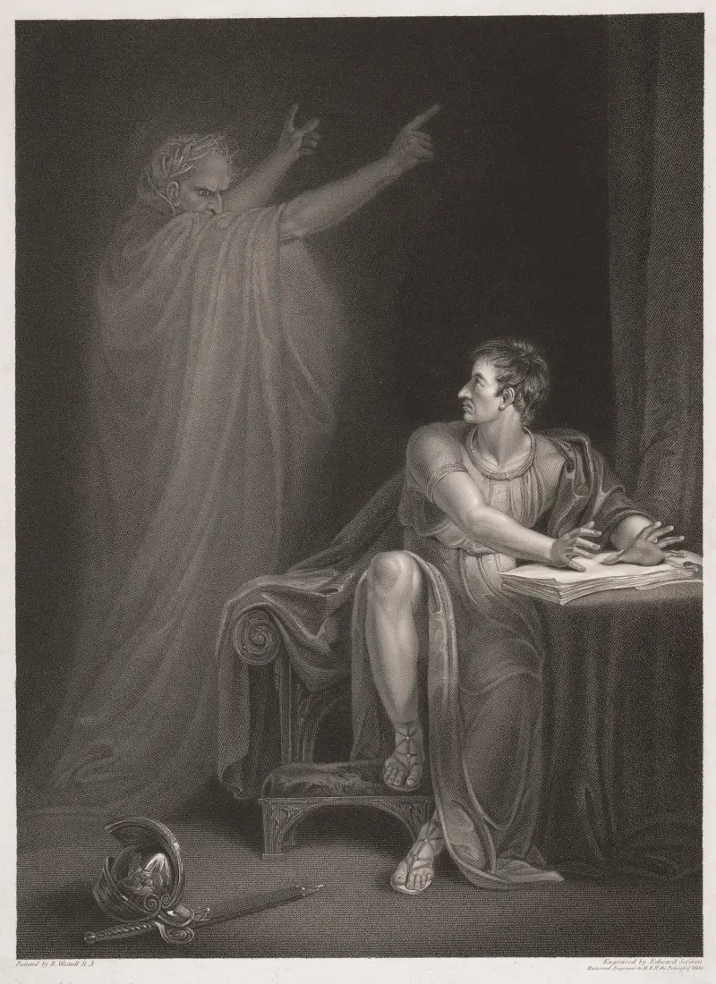 Julius Caesar; Act IV Scene III; Brutus’ Tent … av Richard Westall