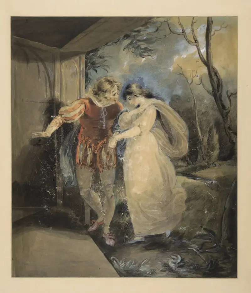 The tempest, III, 2, Ferdinand and Miranda av Richard Westall
