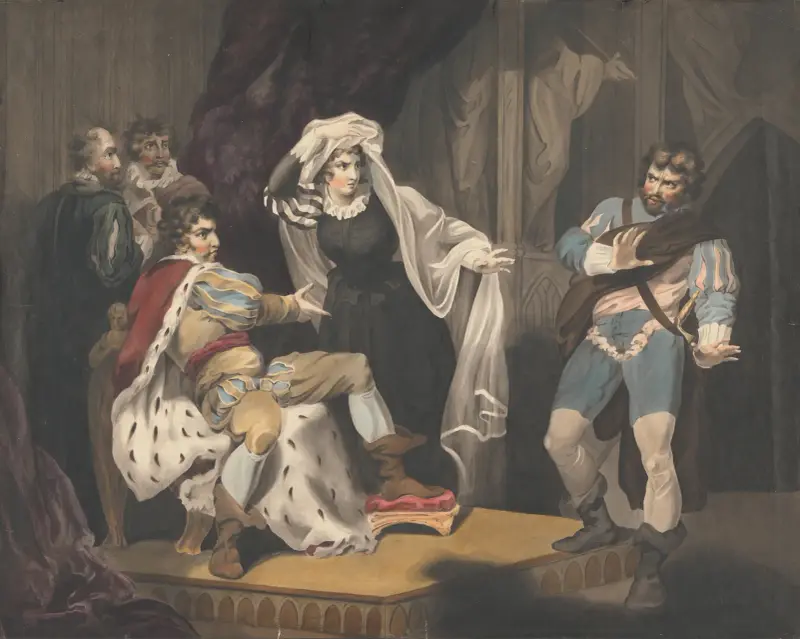 Theatrical Figures About a Throne av Richard Westall