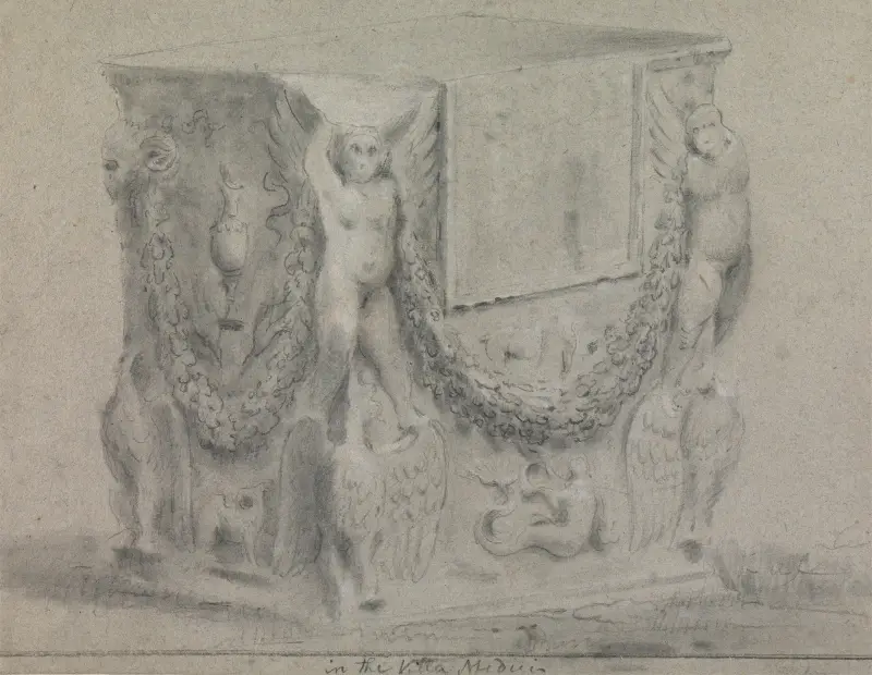 Sculpted Plinth in the Villa Medici av Richard Wilson