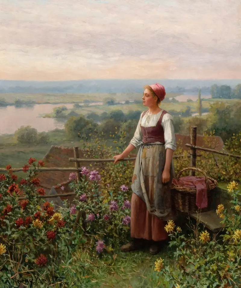 Evening at Chantemesle av Daniel Ridgway Knight