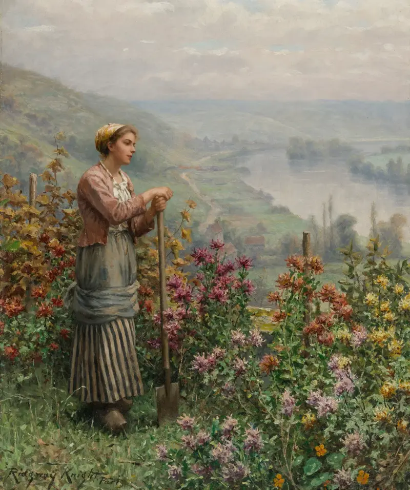 Herbstgedanken von Daniel Ridgway Knight