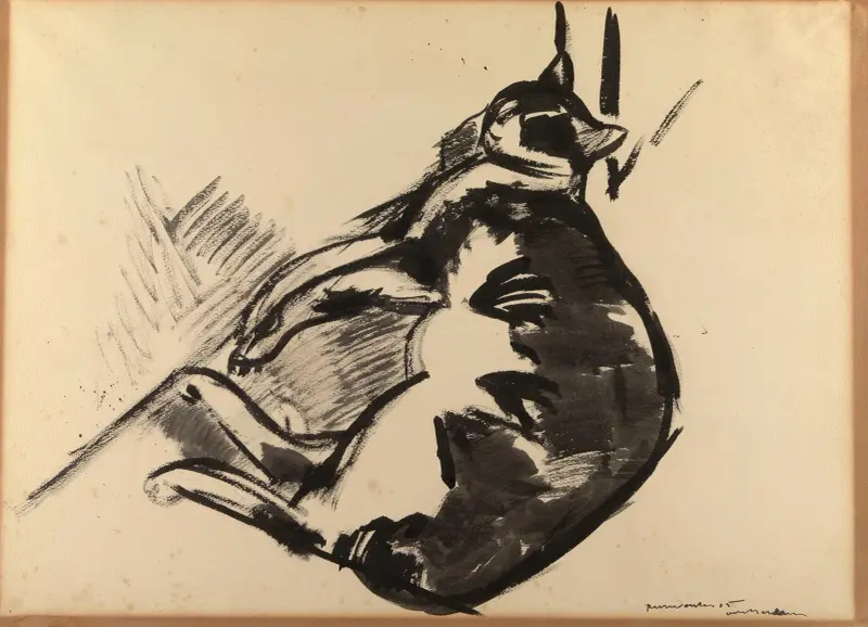Liegende Katze von Rik Wouters