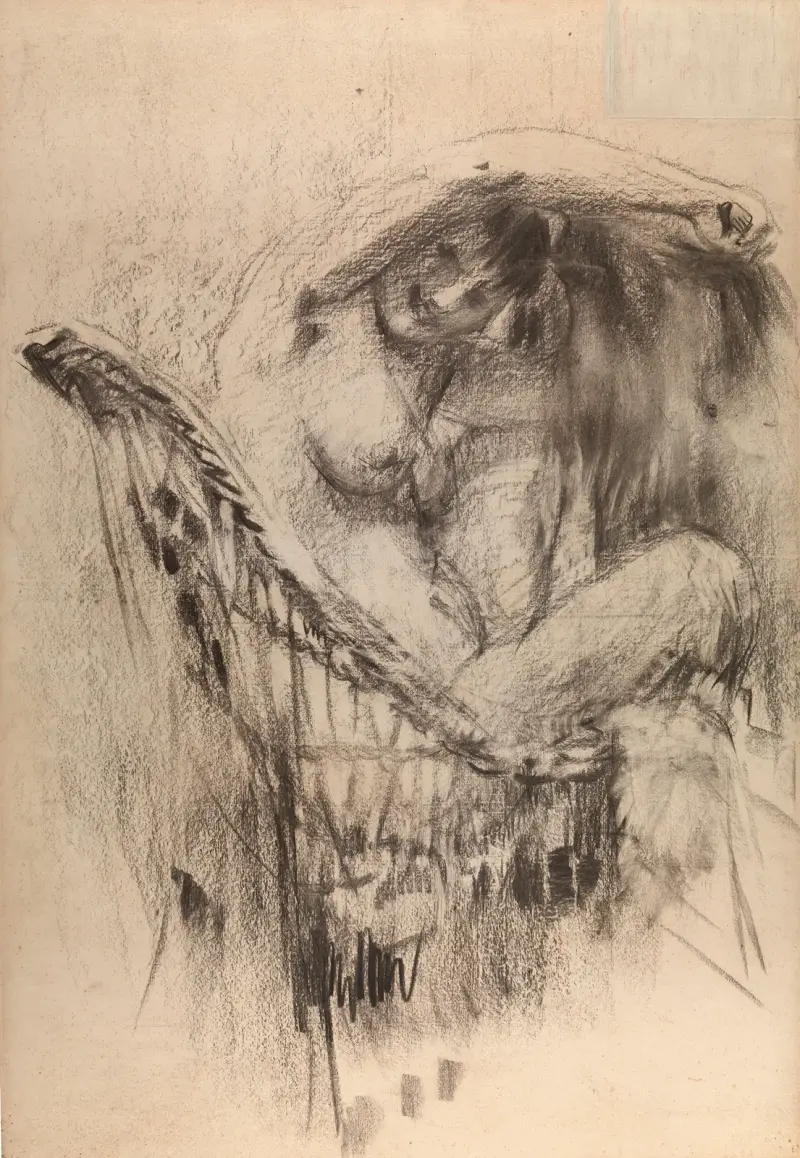 Nude in a Cane Chair av Rik Wouters
