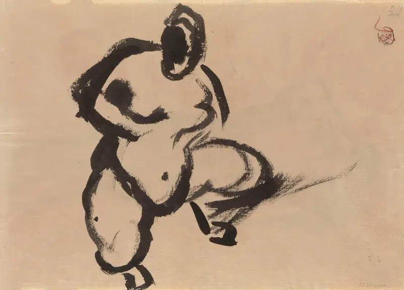 Hockende Akt von Rik Wouters