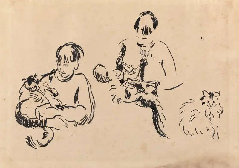 Kvinna och katt av Rik Wouters