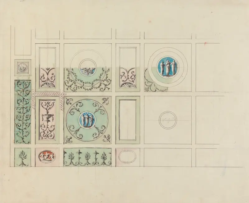 Headfort House, Ireland: Ceiling of the Eating Parlor av Robert Adam
