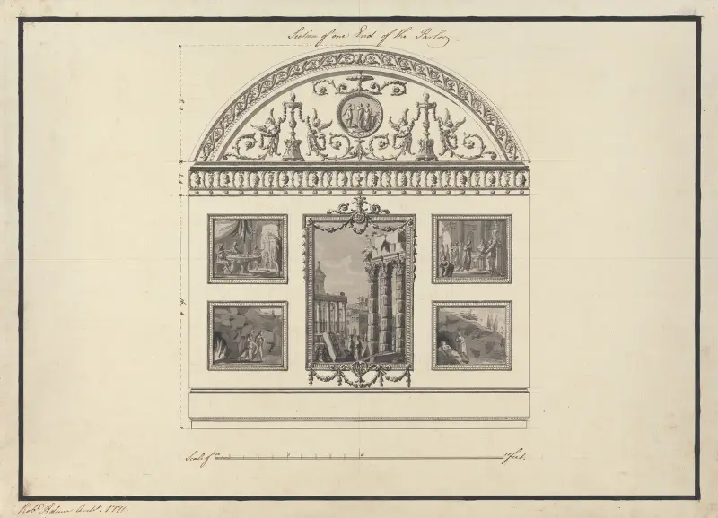 Headfort House, Ireland: Section of One End of the Parlor, 1771 – nr 2 av Robert Adam