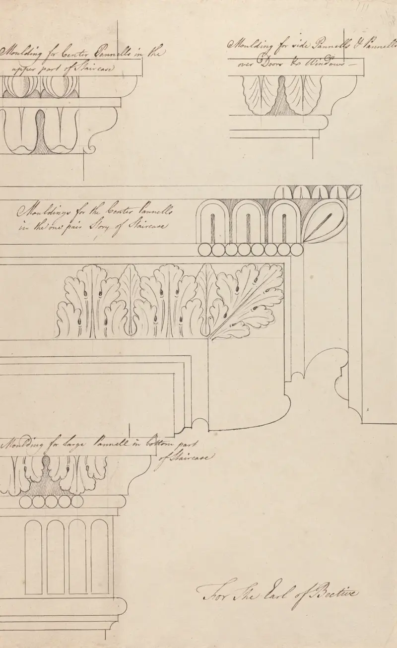 Headfort House: Staircase Moldings av Robert Adam