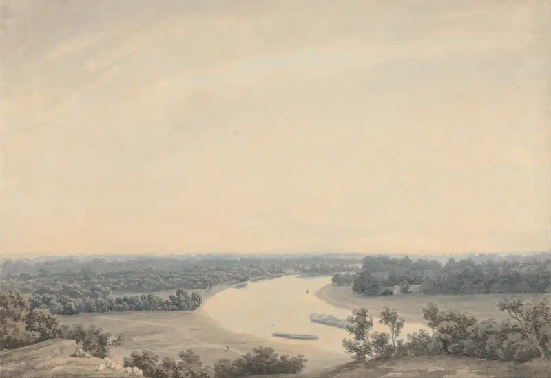 The Thames from Richmond Hill Looking Southwest av John Robert Cozens