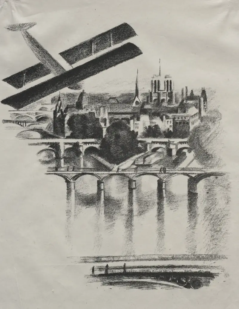 Allo Paris; The Bridges of Paris and Notre-Dame av Robert Delaunay