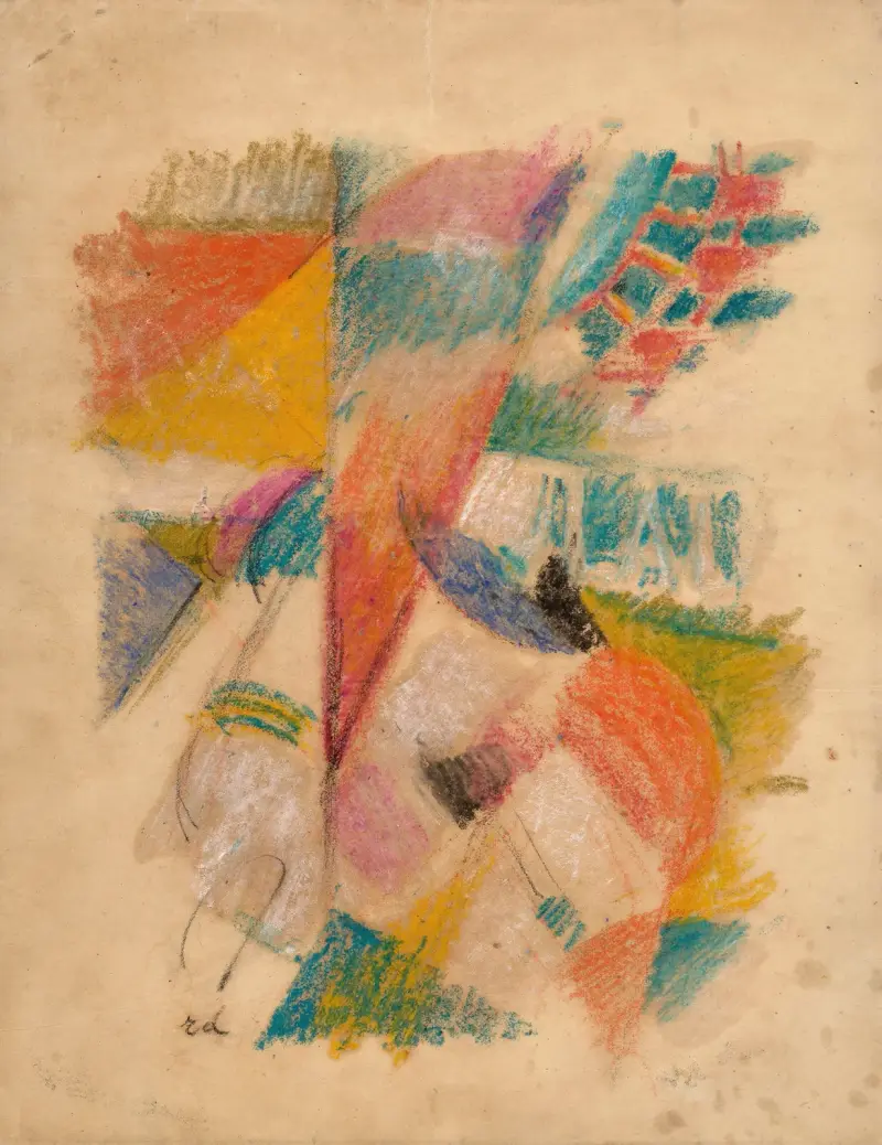 Studie för 'L'Équipe de Cardiff' av Robert Delaunay