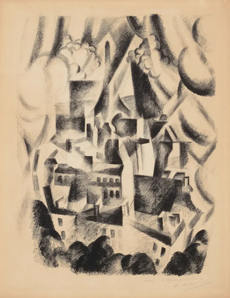 Fönstret mot staden av Robert Delaunay