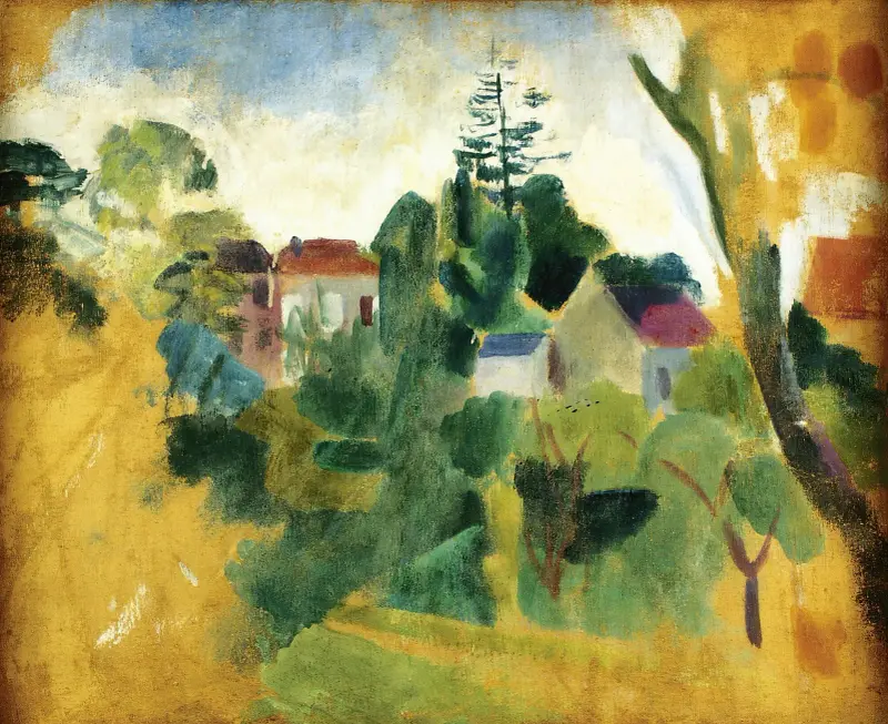 Ofullbordat landskap av Robert Delaunay