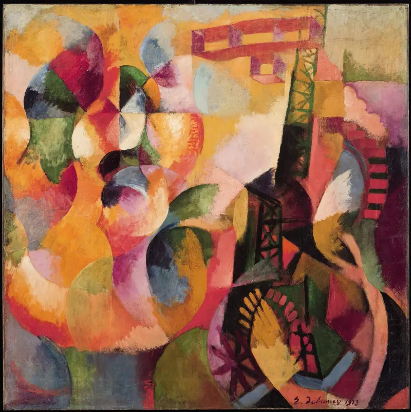 Soleil, tour, aéroplane (Sun, Tower, Airplane) av Robert Delaunay