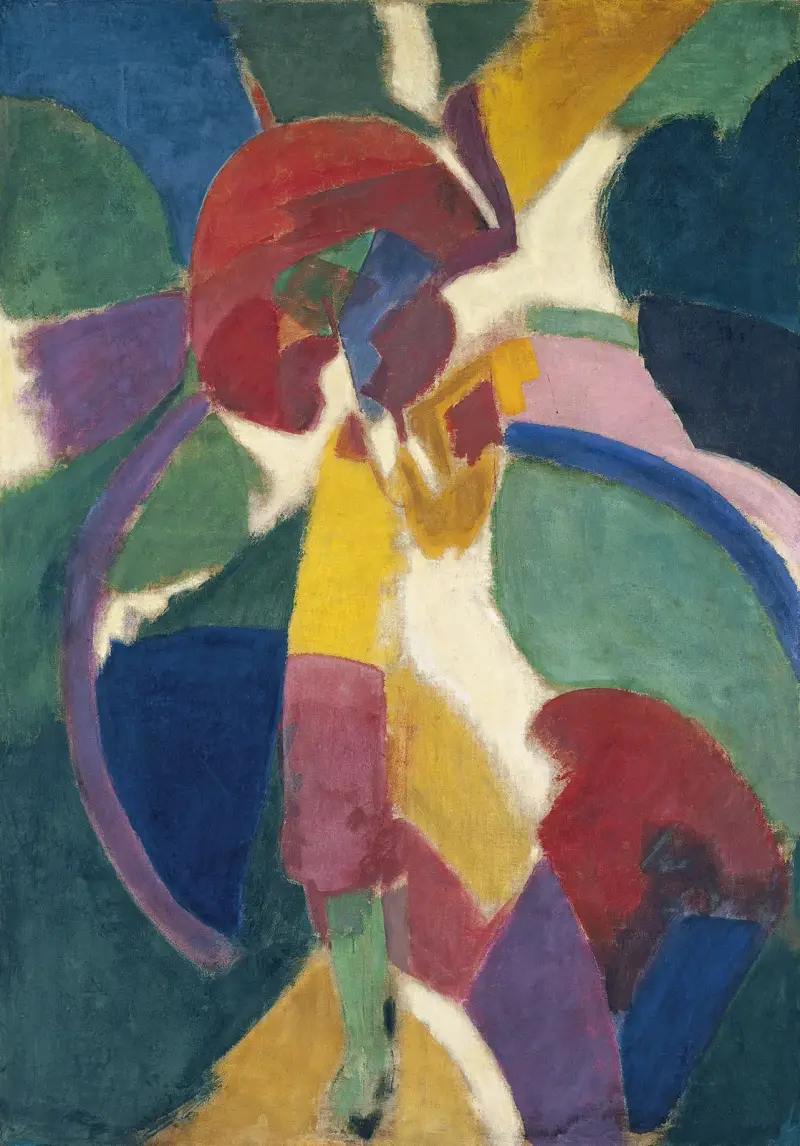 Kvinna med parasoll av Robert Delaunay