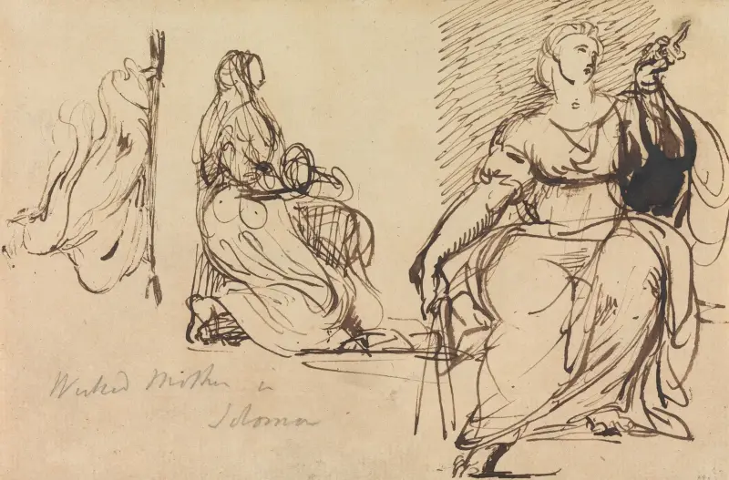 Studien einer sitzenden Frau von Benjamin Robert Haydon