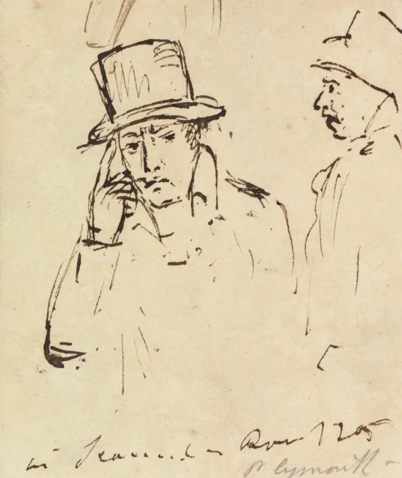 Studier av män med hattar av Benjamin Robert Haydon