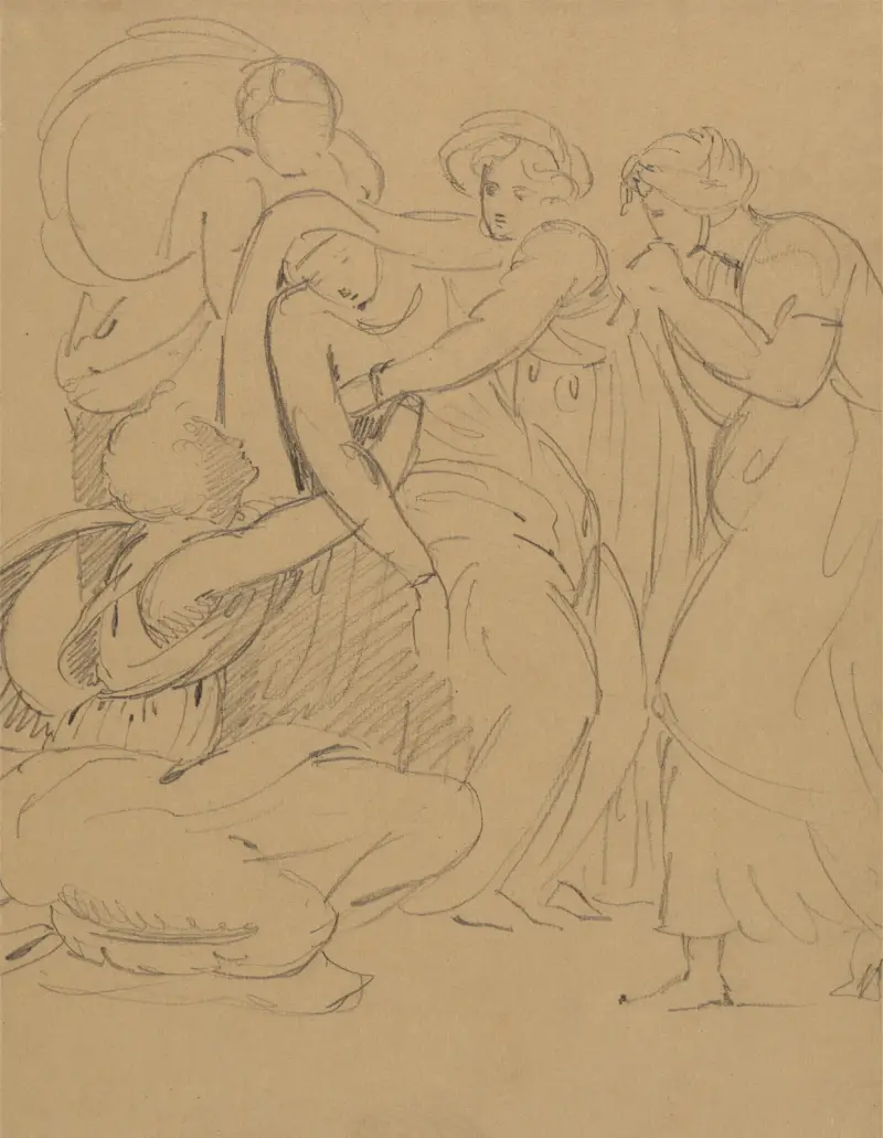 Studie av en dramatisk scen av Benjamin Robert Haydon