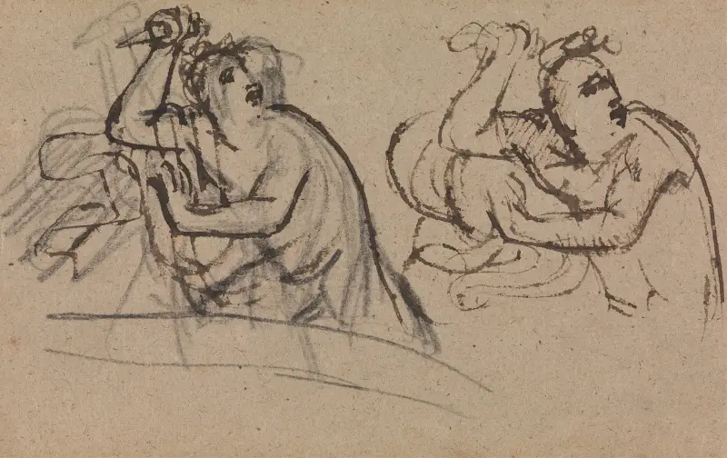 Studie av en figur med dolk av Benjamin Robert Haydon