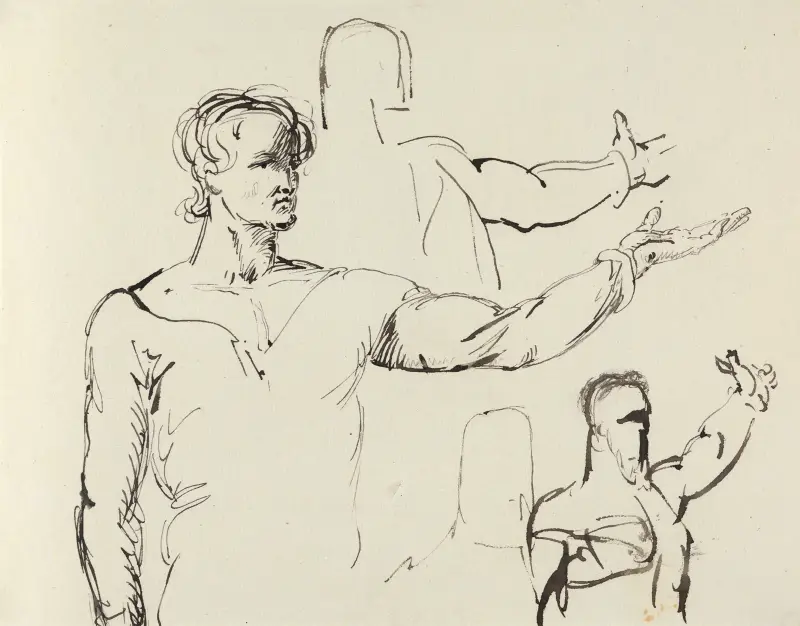 Study of a Man with Outstretched Arm av Benjamin Robert Haydon