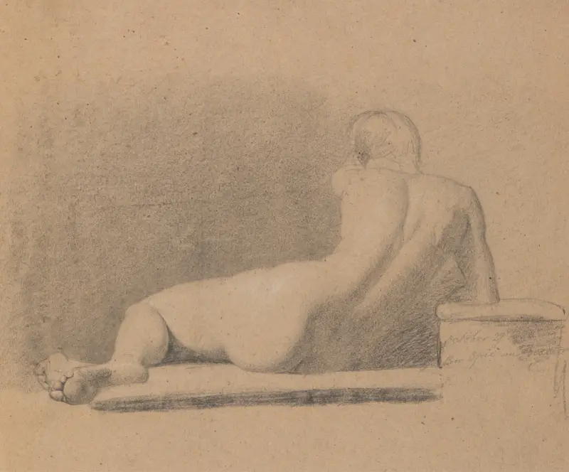 Study of a Reclining, Nude Figure av Benjamin Robert Haydon