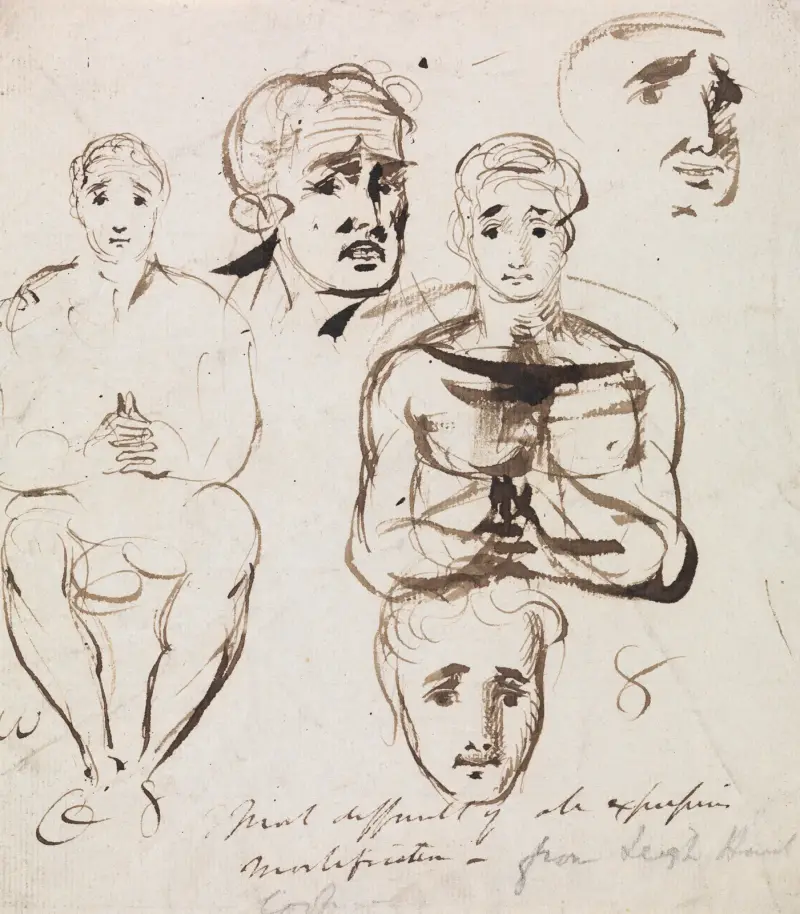 Studie av ansiktsuttryck av Benjamin Robert Haydon
