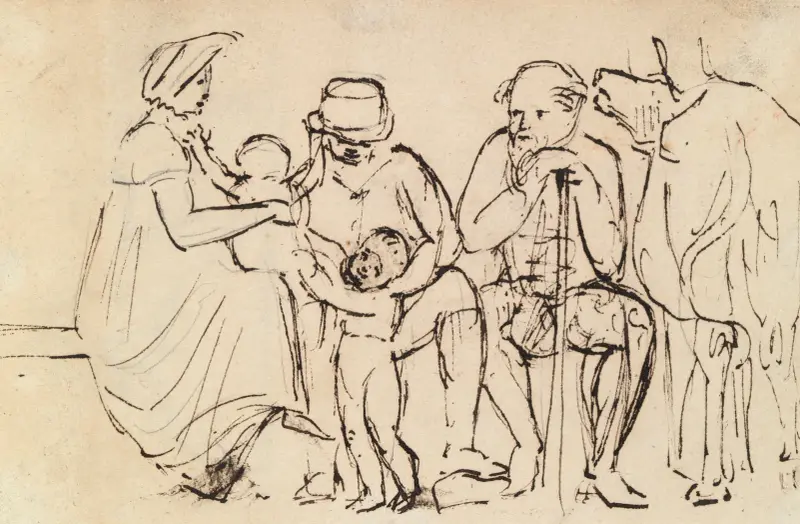 Studie av sittande figurer av Benjamin Robert Haydon