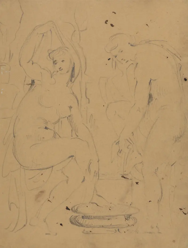 Studie av badande kvinnor av Benjamin Robert Haydon